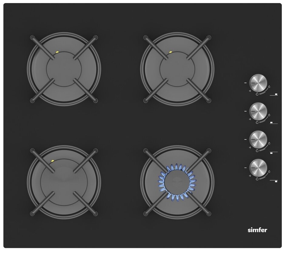 Газовая варочная панель SIMFER H60K40S000TB