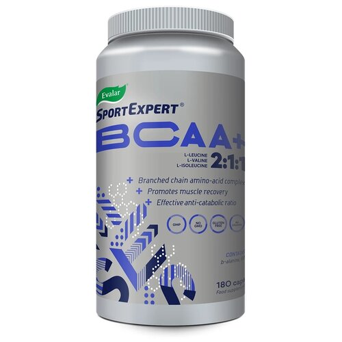 BCAA SportExpert BCAA+, нейтральный, 180 шт. bcaa stl bcaa 2 1 1 нейтральный 400 шт