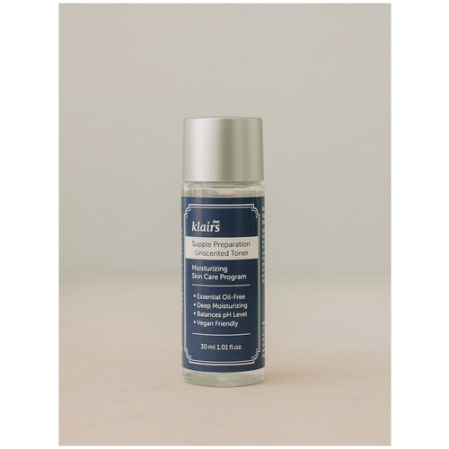 Увлажняющий тонер без масел и запаха Supple Preparation Unscented Toner, 30 ml