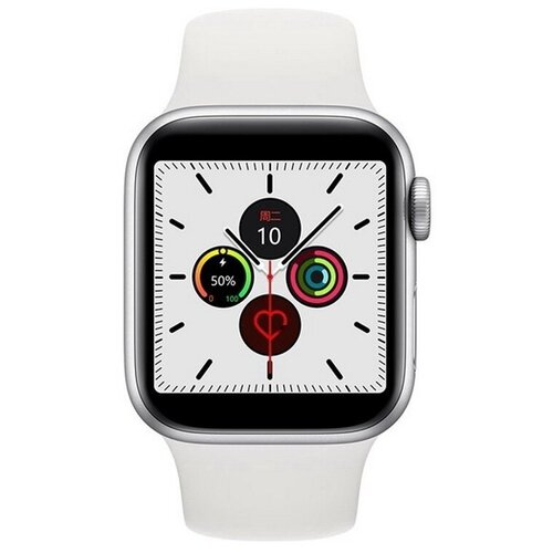 Умные смарт-часы 2020 6 Smart Watches W26 плюс с функцией измерения температуры тела белые 175000₽