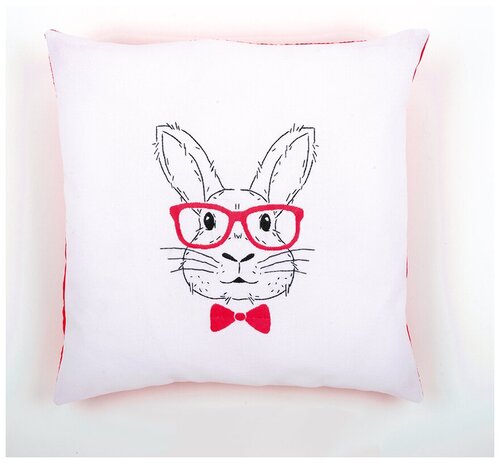 Подушка Кролик в розовых очках набор для вышивания VERVACO PN-0155964