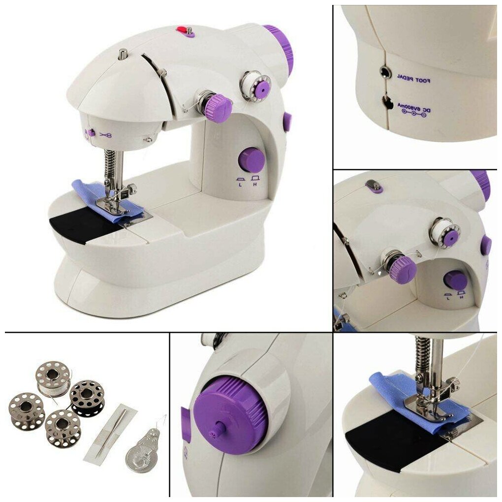 Швейная Мини Машинка Mini Sewing Machine / Швейная машинка / Портативная швейная машинка / Компактная швейная машинка / Рукодельница / Luoweite - фотография № 5