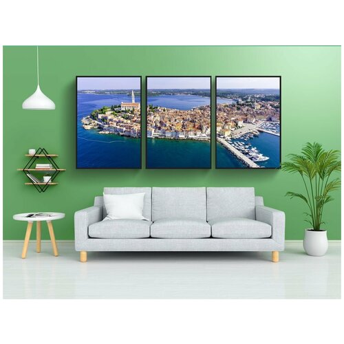 фото Набор модулных постеров для интерьера "хорватия, порт, море" 60x90 см. в тубусе, без рамки lotsprints