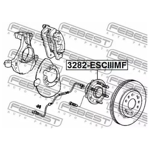 фото Febest 3282esciiimf ступица колеса с интегрированным подшипником