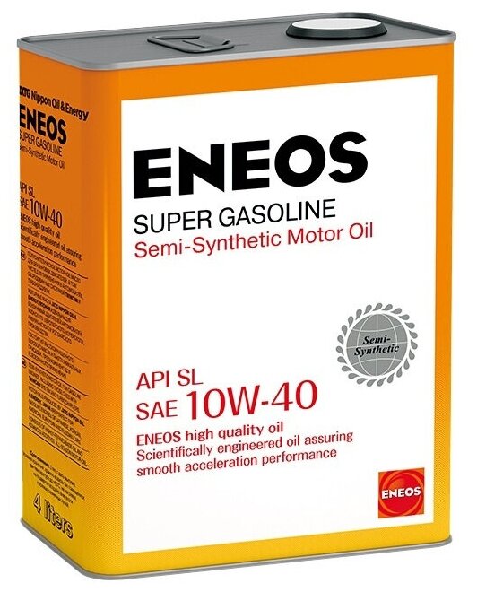 Масло моторное Eneos Super Gasoline 10W-40 1л п/синт. API SL