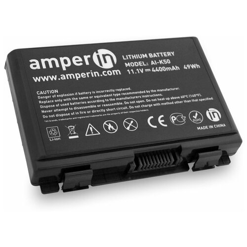 Аккумулятор для ноутбука AMPERIN AI-K50 для Asus X, PRO, P, K, F Series 11.1V 4400mAh (49Wh)