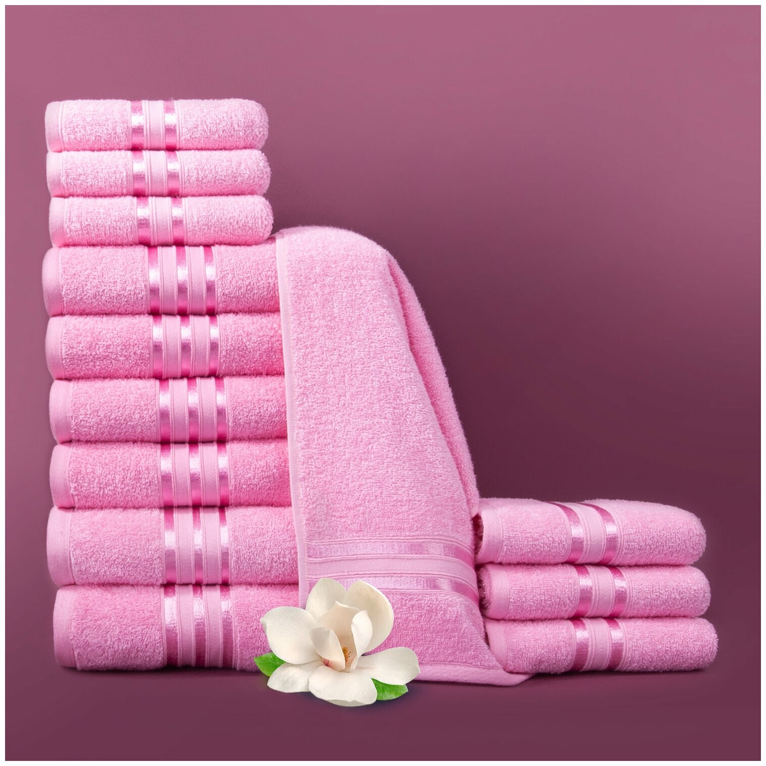 Dome Полотенце для рук Harmonika Цвет: Розовый 33х50 см - 5 шт