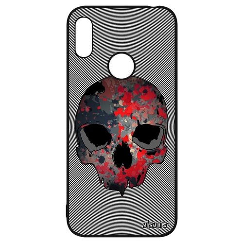 фото Противоударный чехол на смартфон // huawei y6 2019 // "череп" хэллоуин death, utaupia, черный