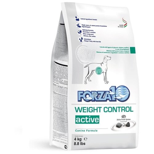 Forza10 Weight Control Active Dog Корм для собак страдающих лишним весом 4 кг