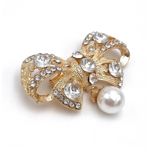 Брошь GOOD FILAMENT, золотой, белый