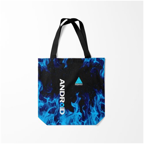 фото Сумка-шоппер / 40х40 см / геймерам / detroit become human burnettie