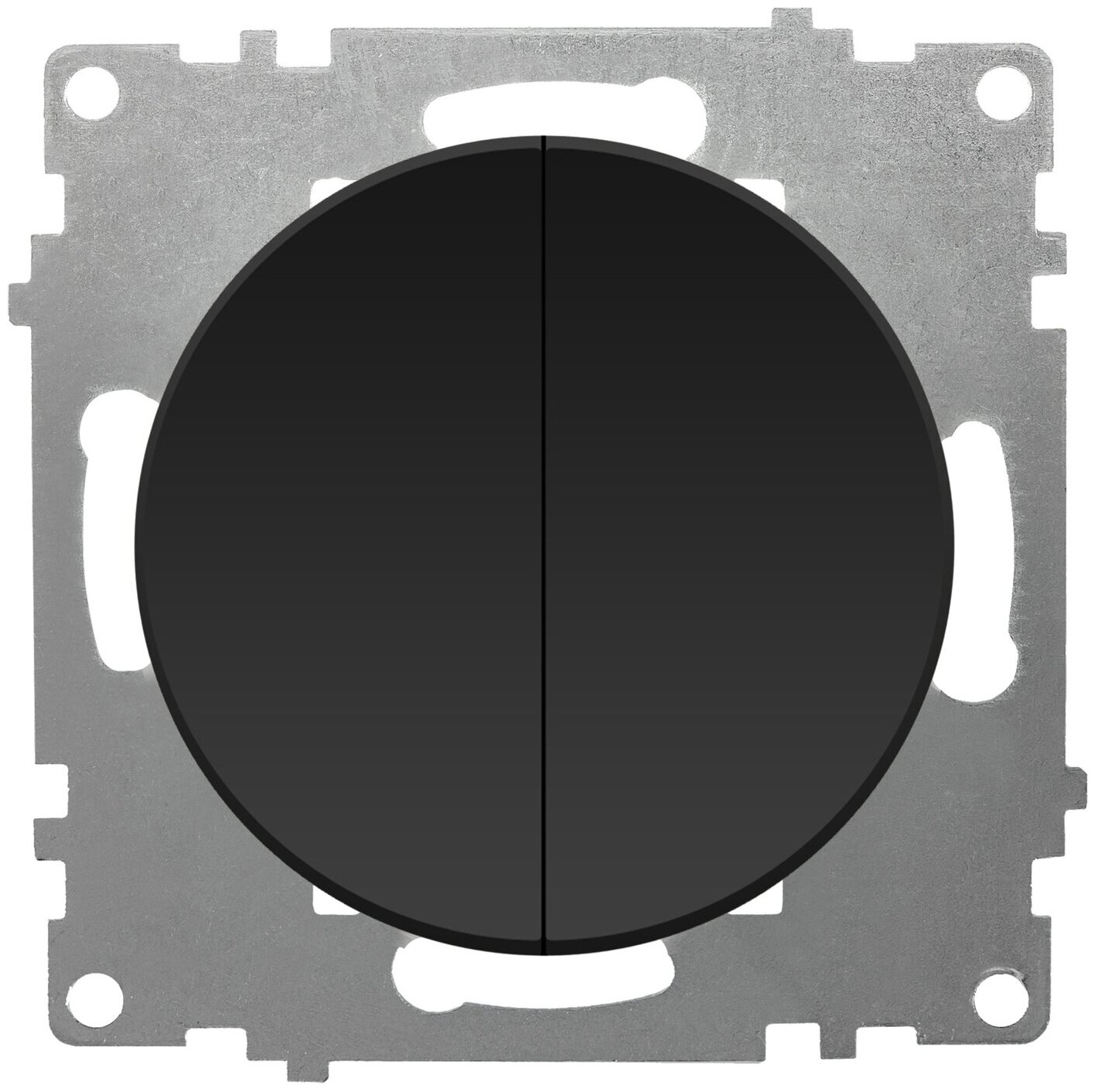 Выключатель двухклавишный OneKeyElectro, цвет черный