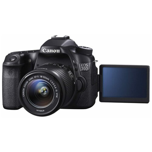 Фотоаппарат Canon EOS 70D Kit EF-S 18-55mm f/3.5-5.6 IS STM, черный фотоаппарат canon eos 80d kit ef s 18 55mm f 3 5 5 6 is stm