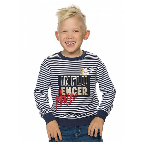 фото Толстовка д/мал pelican bfn3194/темно-синий(54) р.4 рост 98-104