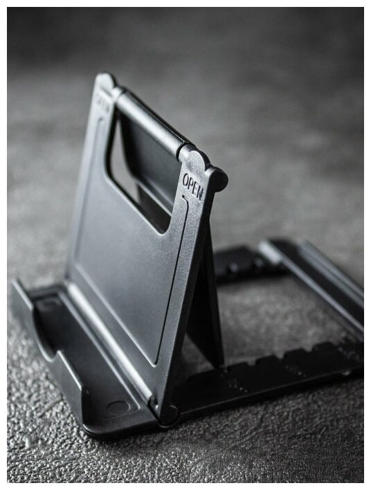 Подставка для телефона настольная AMFOX регулируемый держатель для мобильника планшета стойка на стол дляартфона Android iphone черный