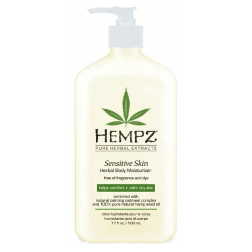 Hempz Sensitive Skin Herbal Moisturizer - Молочко для тела увлажняющее Чувствительная Кожа 500 мл