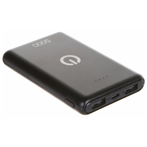 Perfeo Powerbank 5000 mah + Micro usb /In Micro usb /Out USB 1 А, 2.1A/ Black (PF_B4294)