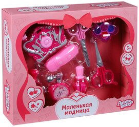 Игровой набор стилиста Модница ТМ "Amore Bello", 8 предметов, салон красоты, стилист, парикмахер, модницам, принцессам, создаем прически, розовый