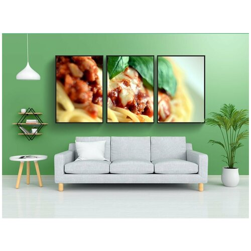 фото Набор модулных постеров для интерьера "спагетти, макаронные изделия, манная крупа" 60x90 см. в тубусе, без рамки lotsprints