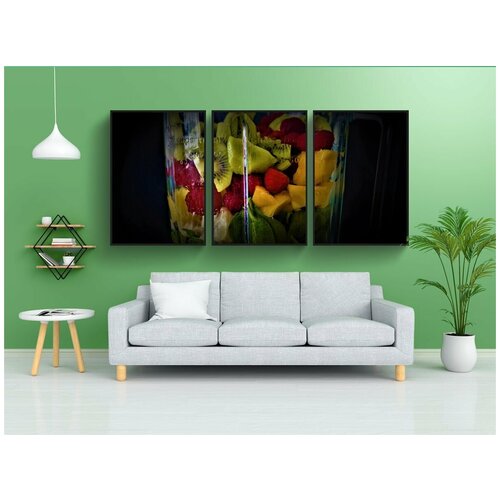 фото Набор модулных постеров для интерьера "смузи, фрукты, овощи" 60x90 см. в тубусе, без рамки lotsprints