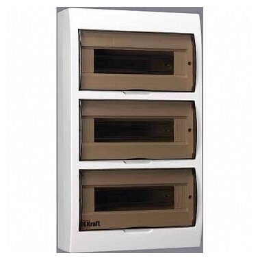 Распределительный шкаф ЩРН-П, 36 мод, IP41, навесной, пластик, белая дверь, с клеммами. 31014DEK DEKraft (10шт.)