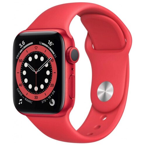 Apple Watch Series 6 40mm (PRODUCT)RED Aluminum Case with Red Sport Band (GPS+Cellular)