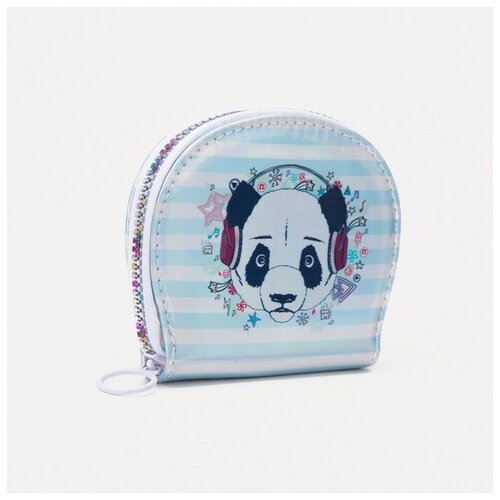 фото Кошелёк на молнии, цвет серебряный без бренда