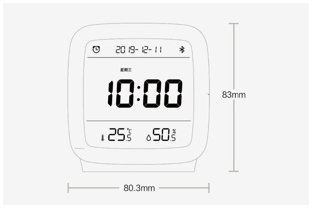 Умный будильник Qingping Bluetooth Alarm Clock CGD1 (Green) - фотография № 15