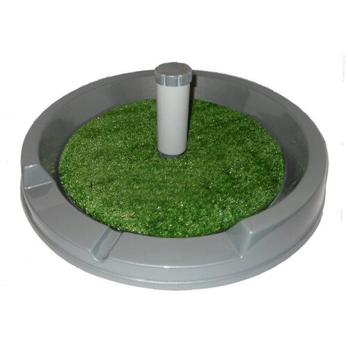 Туалет со столбиком для собак мелких пород(круг) D=500 (искуственная трава)