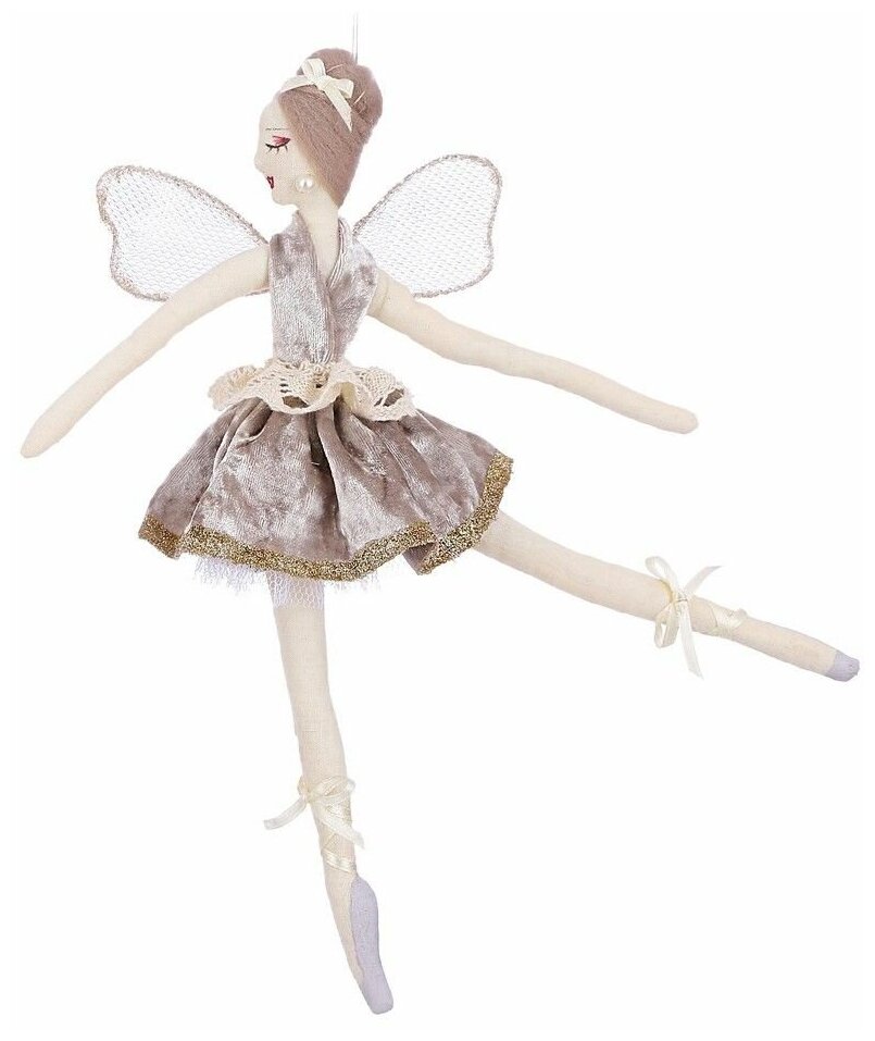 Кукла на ёлку ФЕЯ - балерина буффа (Enl’air), полиэстер, серебристая, 30 см, Edelman 1087062-E