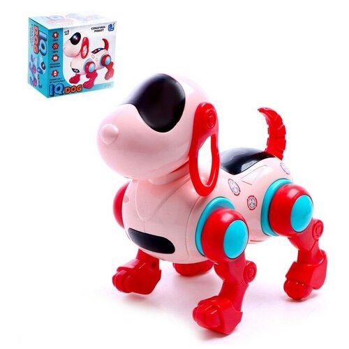 Робот-собака IQ DOG, ходит, поёт, работает от батареек, цвет розовый iq bot робот собака iq dog ходит поёт работает от батареек цвет голубой