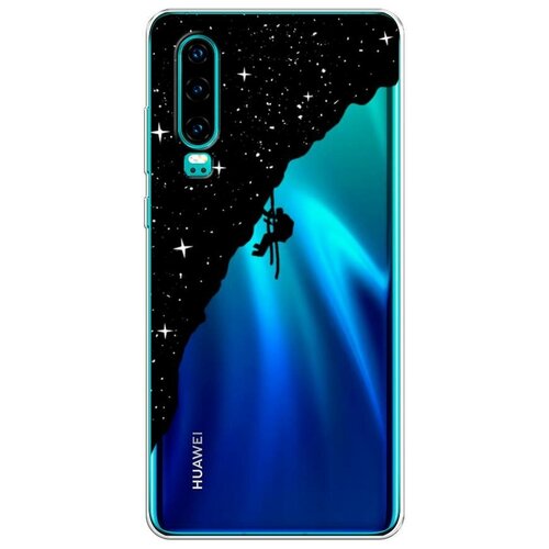 фото Силиконовый чехол "скалолаз в космосе" на huawei p30 / хуавей п30 case place