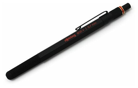 Карандаш мех. Rotring 800 1900182 0.7мм металл черный/золотистый - фото №10