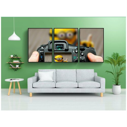 фото Набор модулных постеров для интерьера "миньон, камера, фото" 60x90 см. в тубусе, без рамки lotsprints