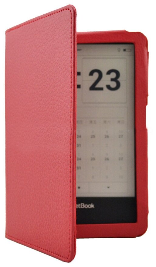 Чехол-обложка MyPads для PocketBook 650 Limited Edition / PocketBook 650 Ultra из качественной эко-кожи закрытого типа с магнитной крышкой красный кожаный