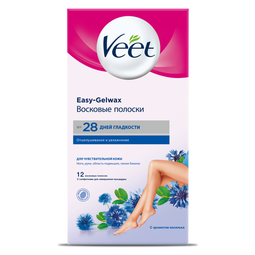 Veet полоски восковые д/депиляции (№12 для чувст.кожи)