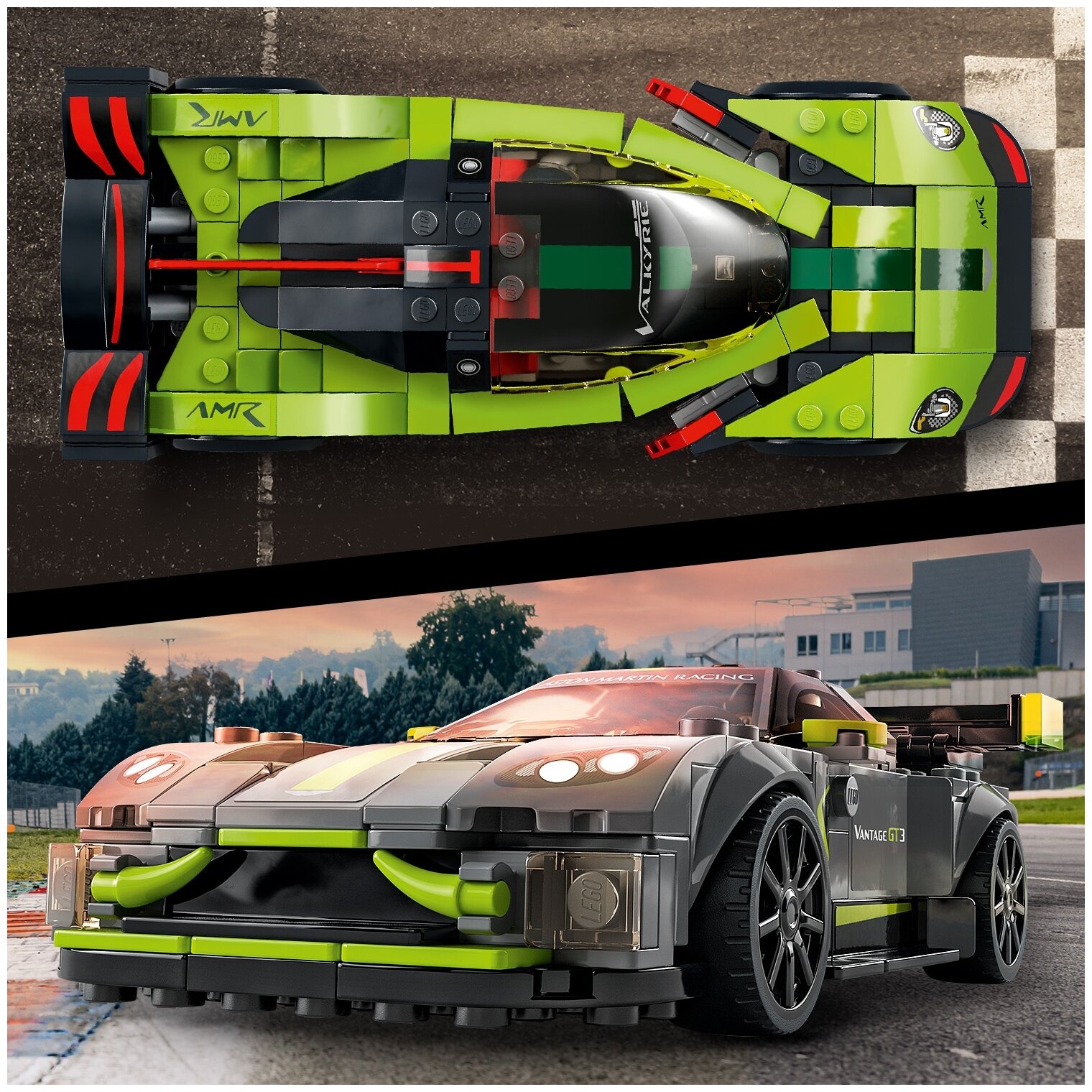 Конструктор LEGO Speed Champions 76910 "Aston Martin Valkyrie AMR Pro и Aston Martin Vantage GT3" - фото №4