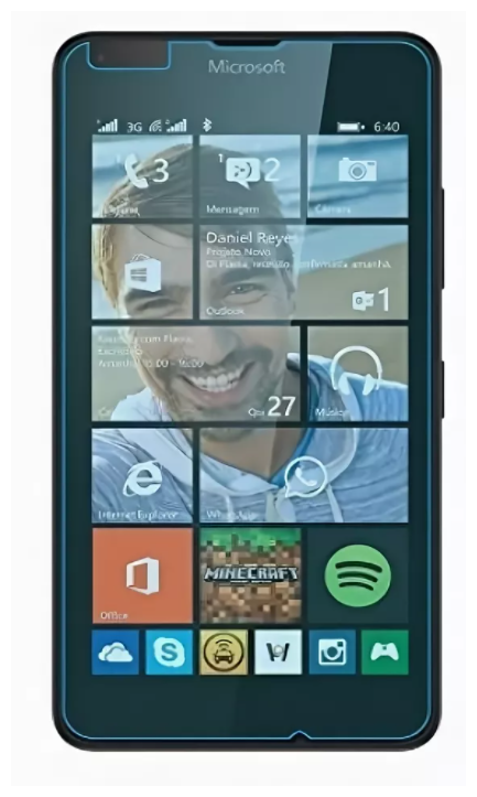Защитное стекло на Microsoft Lumia 640 XL, прозрачное, X-CASE