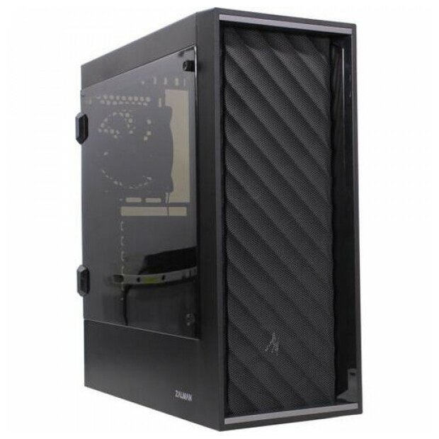 Корпус ZALMAN T7, ATX, BLACK, WINDOW, 2xCOMBO (3.5" or 2.5"), 4x2.5", 2xUSB2.0, 1xUSB3.0, FRONT 1x120mm, REAR 1x120mm