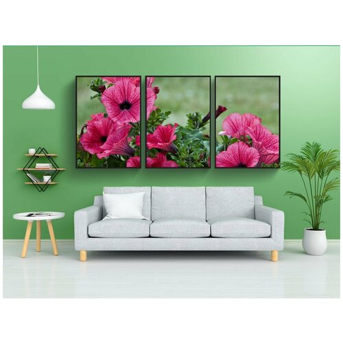 фото Набор модулных постеров для интерьера "цветок, цветы, красивая" 60x90 см. в тубусе, без рамки lotsprints