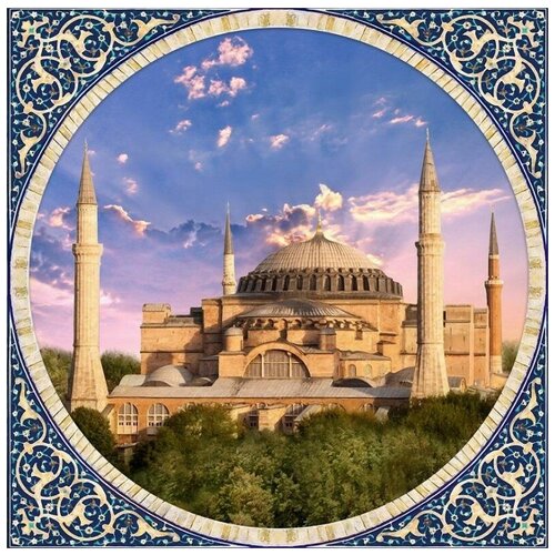 Алмазная мозаика Мечеть Айя София в Стамбуле, 40x40, см, Алмазная Живопись