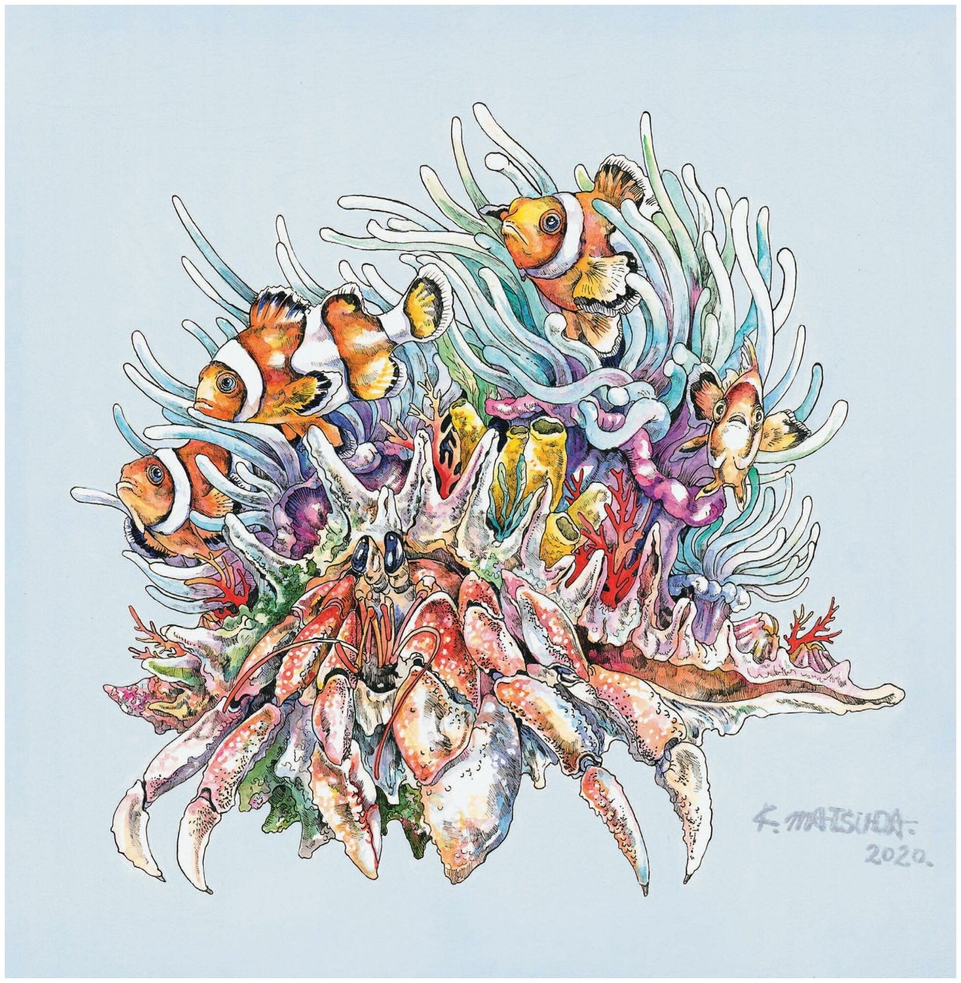 Мир поразительных существ Кэна Мацуды Раскраска и скетчбук под одной обложкой Более 45 необыкновенных рисунков - фото №5