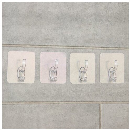 фото Набор крючков на липучке "классик", 4 шт yandex market