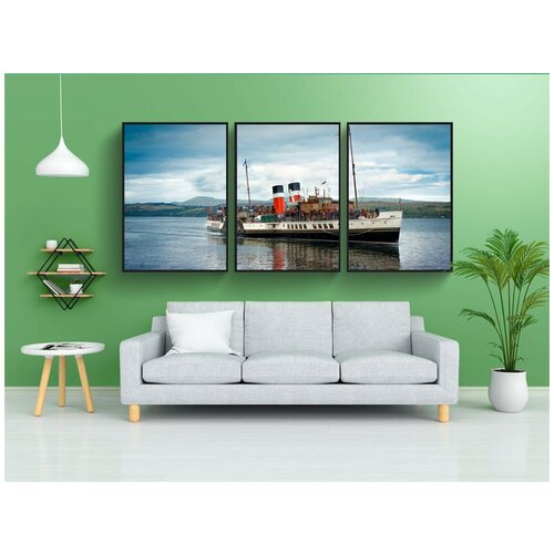 фото Набор модулных постеров для интерьера "уэверли, пароходе, шотландия" 60x90 см. в тубусе, без рамки lotsprints