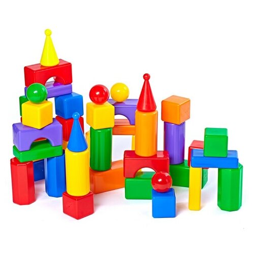 Строительный детский набор Стена 43 элемента свсд
