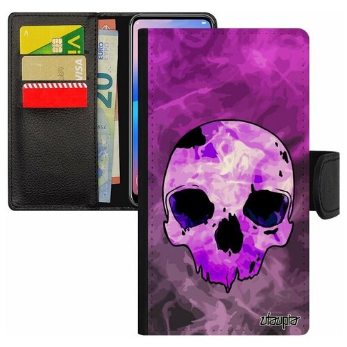 фото Чехол книжка для мобильного apple iphone 8 plus, "череп" мертвец пират utaupia