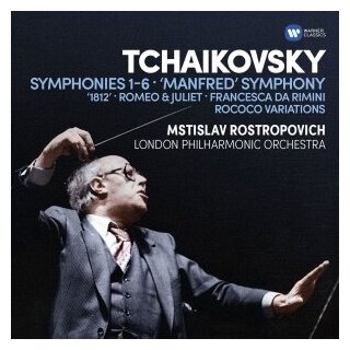 Компакт-Диски, Warner Classics, MSTISLAV ROSTROPOVICH - Tchaikovsky: Symphonies 1-6 / Manfred Symphony / Francesca Da Rimini / Romeo And Juliet / Etc (6CD)