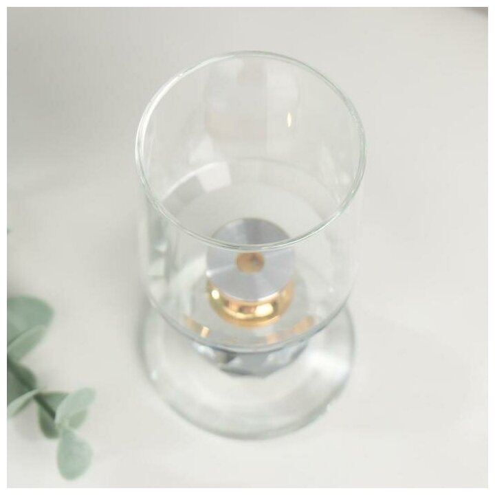 Подсвечник стекло на 1 свечу "Прозрачность" 9,2х5х5 см./В упаковке: 1 - фотография № 2