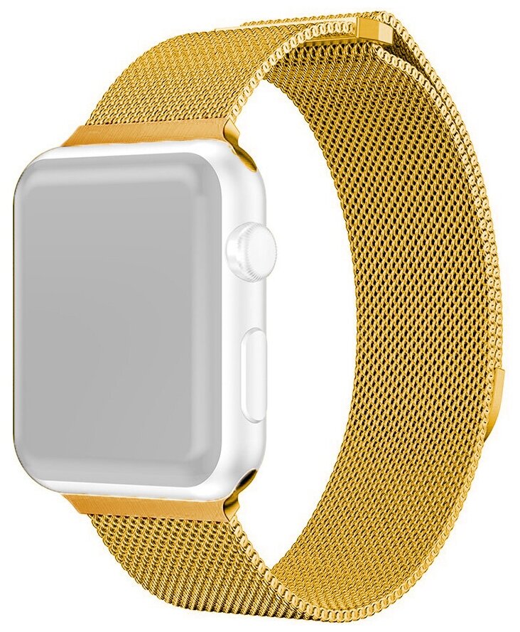 Ремешок для Apple Watch 1-6/SE 38/40 мм миланская петля InnoZone - Золотистый (APWTMS38-09)