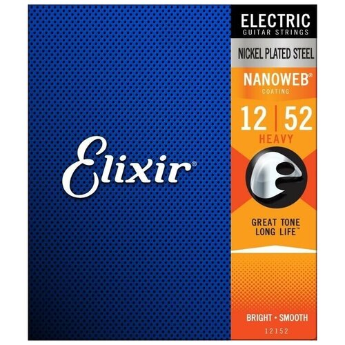 Набор струн Elixir 12152, 1 уп. струны для электрогитары elixir 12152 nanoweb heavy 12 16 24 32 42 52